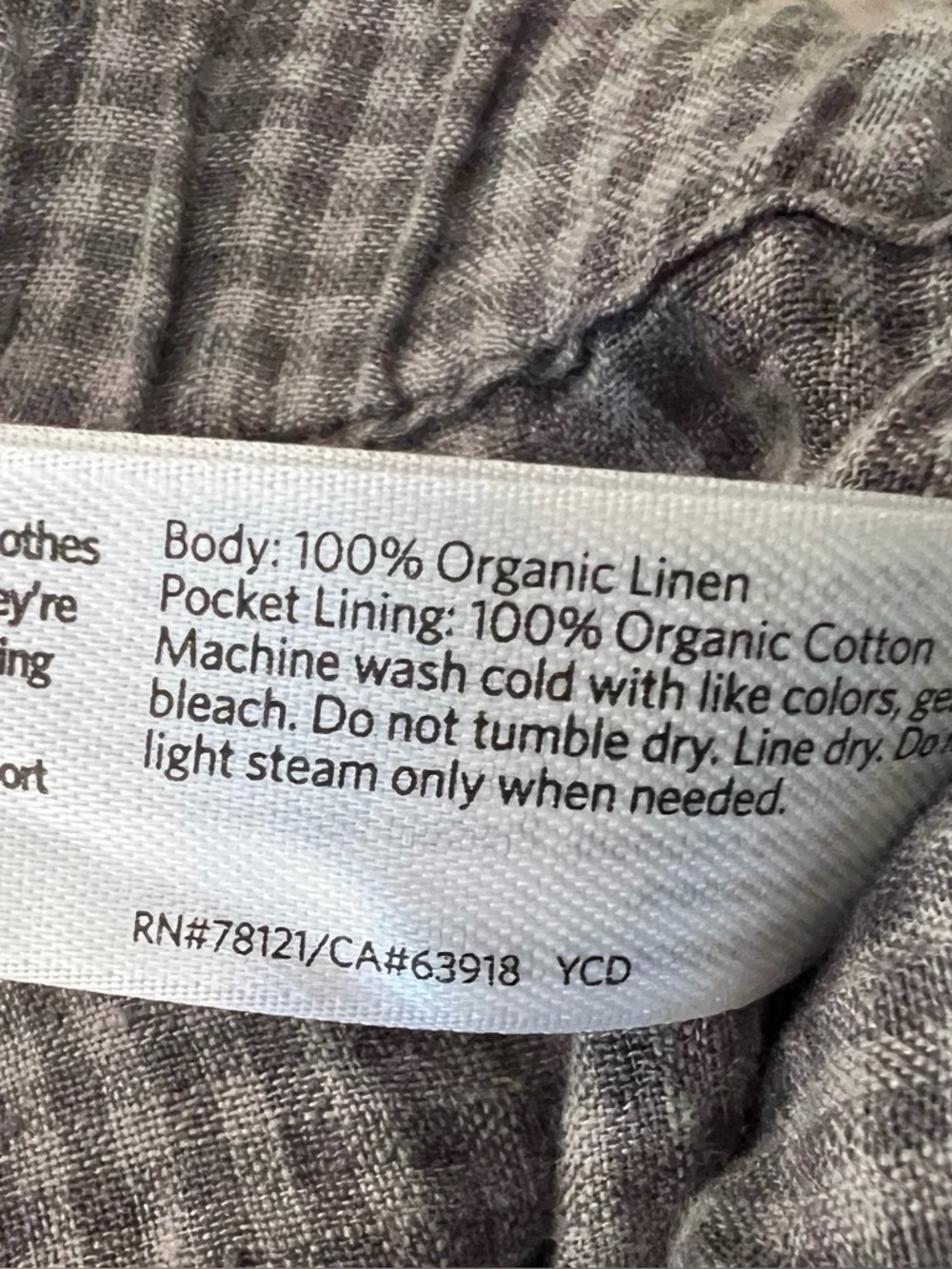 Eileen Fisher Women’s Grey Linen 100% Organic Linen Pants - Picture 14 of 14